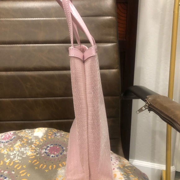 Prada Light Pink Small Sequin Mesh Tote with Matching Wristlet ๐ - Picture 10 of 16